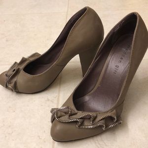 Tan or Beige colored pumps